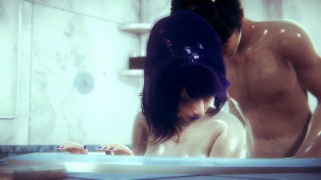 【3D】小情侶在酒店廁所激情啪啪